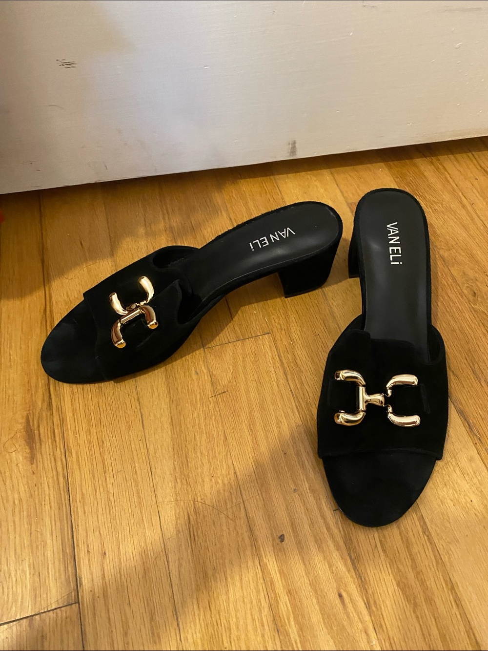 Vaneli Black Suede Sandals. Sz. 10. Like new. - Picture 2 of 11